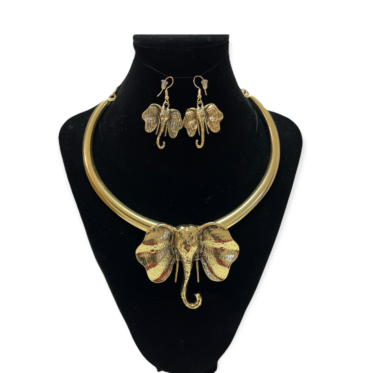 R-Silver and Gold Elephant w/ Earring Sets - Changing Room Boutique