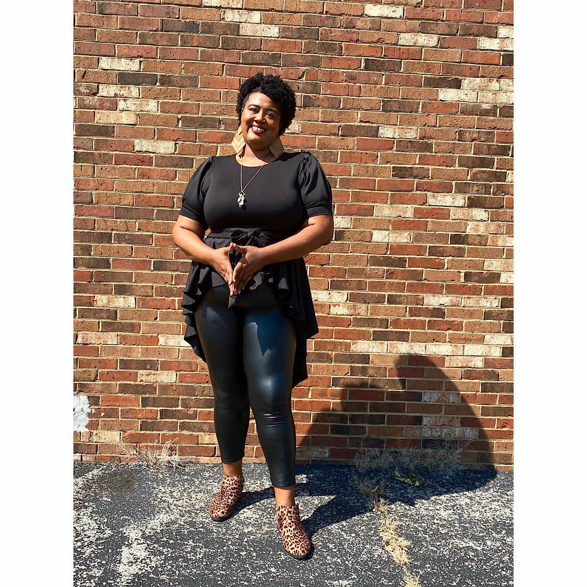 "Elizabeth" Curvy Hi Lo Peplum Top - Changing Room Boutique