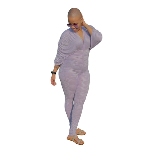 "I'm Outside" Ruched Jumpsuit - Changing Room Boutique